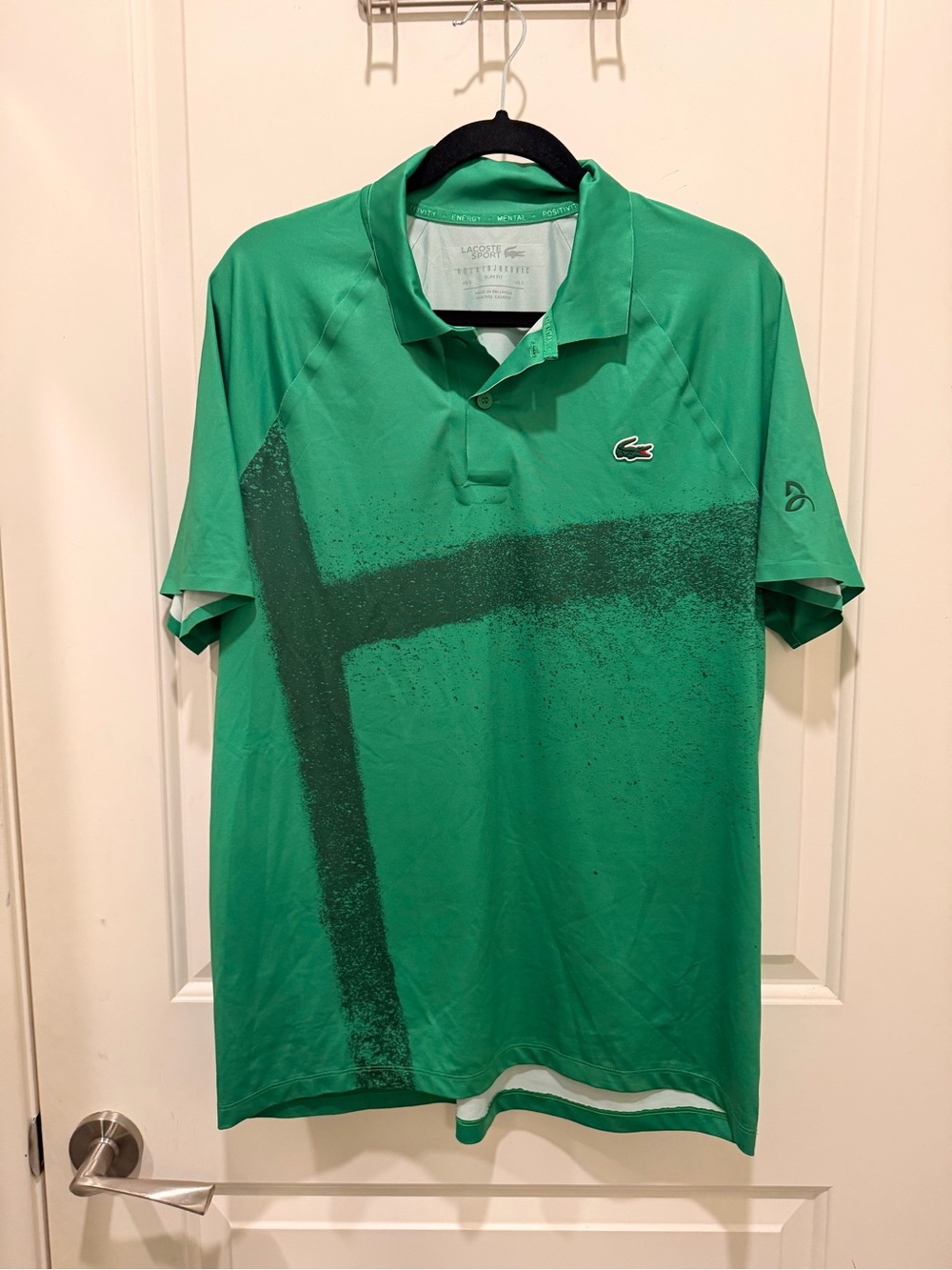 Lacoste Sport Novak
Djokovic Polo Shirt Size L
Green Tennis